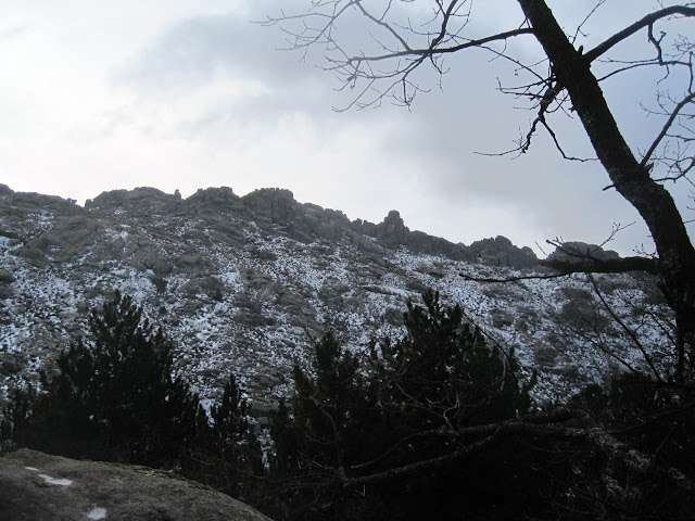 Vía Herreros a la cuarta buitrera. Pedriza invernal