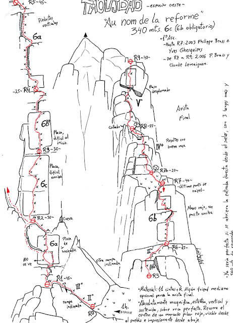 Au nom de la reforme, 6c/6b 340m. Taghia