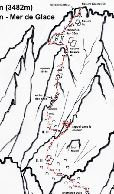 Grepon - Mer de Glace III-5c 800m