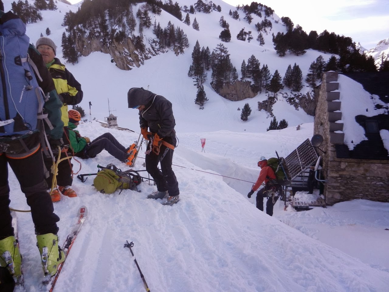 Cursando el TD2 de Alta Montaña en Benasque