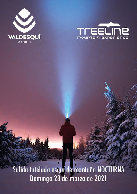 SKIMO nocturno en Guadarrama, Valdesquí.