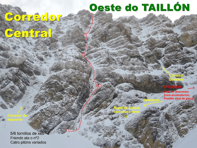 Corredor Central Oeste del Taillón 350m MD