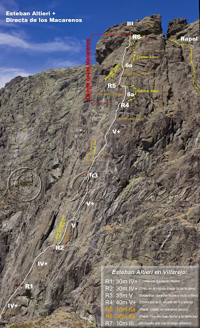 Esteban Altieri al Risco de Villarejo, 200M V+/6a