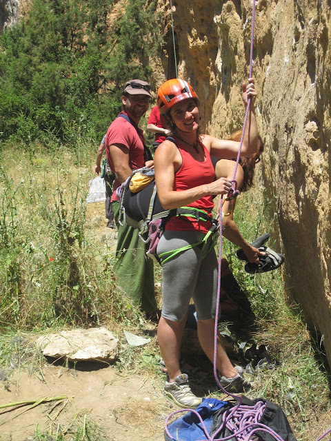 Barranco del fin del mundo, domingo caluroso. Encadené 7a