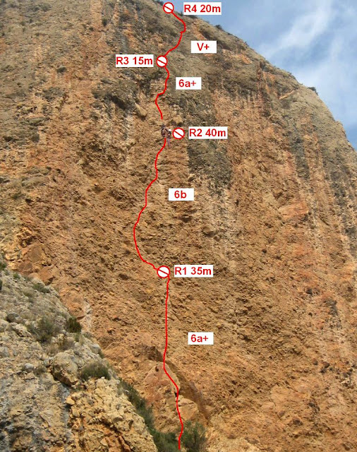 Directa al cilindro (6b), Cachachines (6c) y Autopista al infierno (6c). Sant LLorenç de Montgai
